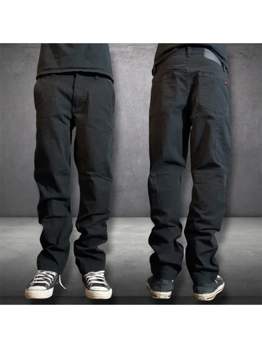 Y2K Eddie Bauer black canvas utility work style pants